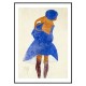 Постер "Стоящая девушка, вид сзади 1908. Эгон Шиле"