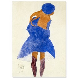 Постер "Стояча дівчина, вид ззаду 1908 р. Егон Шиле"