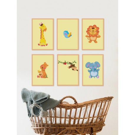 Комплект постеров "Little animals"