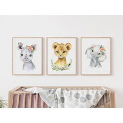 Комплект постеров в рамках "Little Baby Animals Safari"