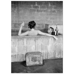 Постер " Стів Маккуїн та Ніл Адамс приймають ванну, Каліфорнія, 1963"