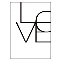 Постер в рамці "Love" розмір на вибір