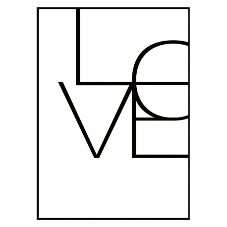 Постер в рамці "Love" розмір на вибір