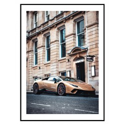 Постер в рамці " Lamborghini Huracan EVO Spyder" розмір на вибір