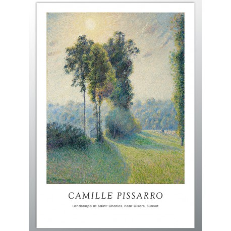 Постер "96 / 5 000 Результати перекладу Камиль Писсарро, Пейзаж на закате в Сент-Чарльзе, 1925"
