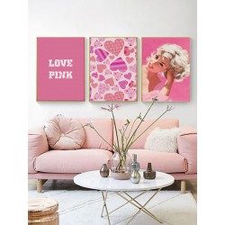 Комплект постеров в рамках "Love pink"