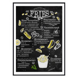Постер в рамке "French fries recipe"