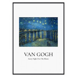Постер в рамці "The Starry Night Over The Rhone, 1888 by Vincent Van Gogh"