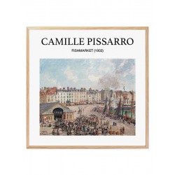 Постер в рамке "The Fishmarket, Dieppe. Camille Pissarro. 1902"