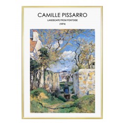 Постер в рамке "Peasant woman with a cart, 1874. Camille Pissarro"