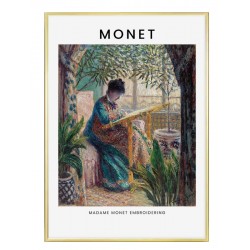 Постер в рамці "Madame Monet Embroidering. Monet"