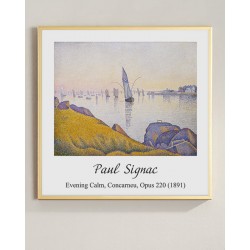 Постер в рамці "Evening Calm, Concarneau. Paul Signac. 1891"