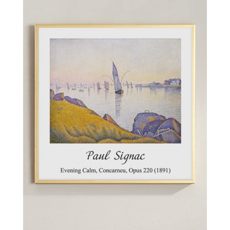 Постер в рамці "Evening Calm, Concarneau. Paul Signac. 1891"