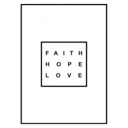 Постер в рамці "Faith Hope Love" Black