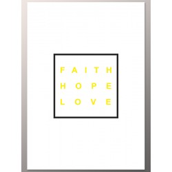 Постер "Faith Hope Love" Yellow