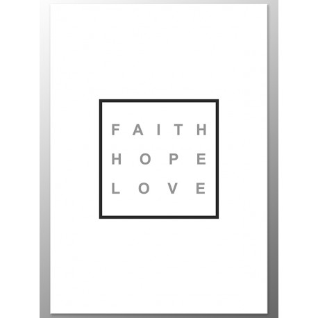 Постер "Faith Hope Love" Gray