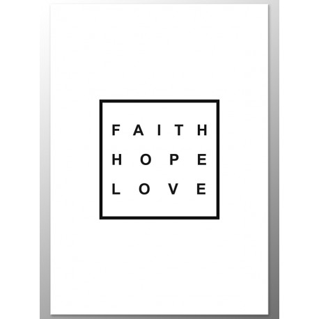 Постер "Faith Hope Love" Black