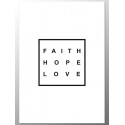 Постер "Faith Hope Love" Black