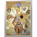 Постер в рамке "Этрусская ваза с цветами. Одилон Редон. 1910"